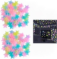 100 Estrelas Luminosas Fluorescentes Adesivas - Brilham no Escuro | Decoração Infantil e Quarto - imagem 2