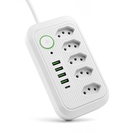 Extensão Elétrica 5 Tomadas + 4 USB + 1 USB-C Bivolt 2500W - Carregamento Rápido e Seguro - imagem 1
