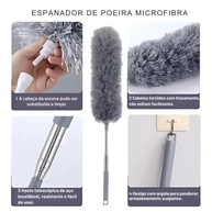 Espanador de Pó Extensível 2,80m com Microfibra e Cabo de Aço Inoxidável - Limpeza de Áreas Altas e Difíceis - imagem 5