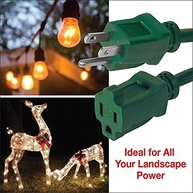 Cabo de Extensão Externo Clear Power 24,4m Verde Gramado - Ideal para Jardim e Decoração de Natal - imagem 4