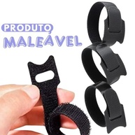 50 Abraçadeira Organizador de Cabos e Fios Presilha Com Crepe 15cm Fixador Reutilizável Serve em Plantas cabos USB Chicote - imagem 3