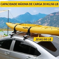 Suporte de Teto para Caiaque e Canoa: Kit 4 Peças com Tiras de Fixação Segura - imagem 3