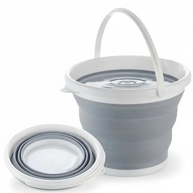 Balde de Silicone Dobrável 5L com Alça - Flexível, Retrátil e Ideal para Casa e Lazer - imagem 2
