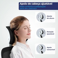 Cadeira de Escritório Ergonômica Florença com Tela Mesh Premium e Apoio Lombar Ajustável - imagem 4