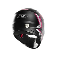 Capacete Moto Feminino Fechado Fly F-9 Hans Preto Fosco Rosa - Segurança e Estilo - imagem 5