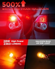 Lâmpadas LED Vermelhas ZONBEAM 1157: Super Brilhantes e Sem Erros para Luz Traseira e Freio - imagem 4