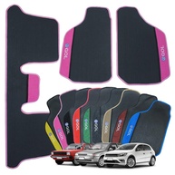 Tapete Automotivo Gol G1 a G8 Rosa Borracha e Carpete Personalizado 3 Peças - imagem 1