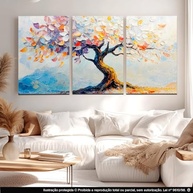 Kit 3 Quadros Decorativos Borboleta Gold Blue 60x40cm - Design Premium para Sala e Quarto - imagem 3