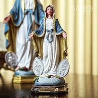 Imagem Nossa Senhora das Graças em Resina 20cm - Peça Sagrada para Decoração e Devoção - imagem 3