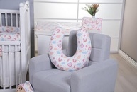 Almofada de Amamentação Grande 100% Algodão – Estampa Arco-Íris Confortável e Ergonômica - imagem 3