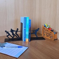 Porta-Livros Decorativo em MDF com Design de Boneco de Guerra - Ideal para Aparadores e Escritórios - imagem 3