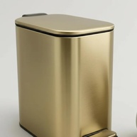 Kit Lixeira e Escova Sanitária Inox Dourada - Banheiro Moderno e Higiênico - imagem 5