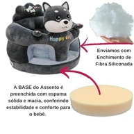 Almofada Infantil de Apoio para Bebê Sentar - Segurança e Conforto com Design Husky - imagem 5