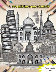 Arquitetura para Colorir: Livro de Arte e Relaxamento com 25 Ilustrações Icônicas - imagem 1