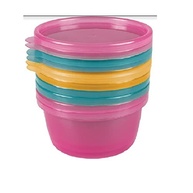 Kit 6 Potes 180ml para Papinhas Rosa - Buba 6758 | Seguro, Resistente e Ideal para Bebês - imagem 2