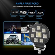 Lâmpada LED de Trabalho 360°: Iluminação Potente e Versátil para Seu Veículo Off-Road, Reboque e Mais! - imagem 5