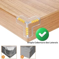 Kit 4 Protetores de Quina Transparente para Móveis - Segurança Infantil Sem Cheiro e Fácil Instalação - imagem 4