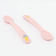 Kit com 2 Colheres de Silicone Fadinha Rosa - Segurança e Diversão na Alimentação Infantil - imagem 3