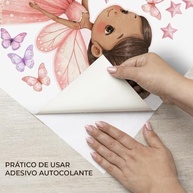 Adesivo Infantil de Parede Fadas - Lavável, Seguro e Fácil Aplicação - Decoração Criativa para Quarto de Bebê e Criança - imagem 3