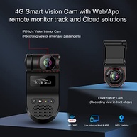 Dash Cam 4G com Vídeo ao Vivo Frontal e Interior | GPS, Monitoramento 24h e Cartão 64GB - imagem 4