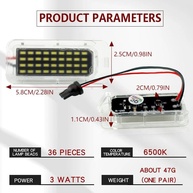 Luz de Placa LED 6500K para Ford e Jaguar - Iluminação Branca e Moderna - imagem 4