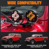 Suportes de Capô Premium para Jeep Wrangler JL/JLU e Gladiator JT: Ilumine suas Aventuras! - imagem 5