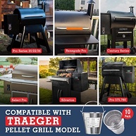 Balde de Gotejamento para Churrasqueira com 10 Forros - Compatível com Traeger, Oklahoma Joe's e Mais - imagem 4