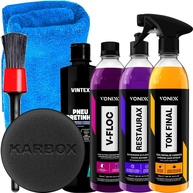 Kit Completo Limpeza Automotiva Vonixx: Cera Tok Final, Restaurax, V-Floc e Mais! - imagem 1