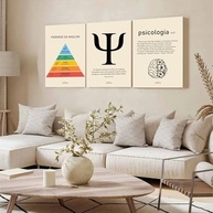 Kit 3 Quadros Decorativos Psicologia - Transforme seu Consultório ou Quarto com Estilo e Inspiração - imagem 3