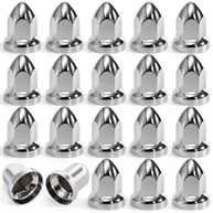 Lawei 20 Tampas de Porca Cromada 33mm para Caminhões e Reboques - Proteção e Estilo Antiferrugem - imagem 1