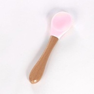 Colher Silicone e Bambu Infantil Rosa - Segura, Leve e Ideal para Introdução Alimentar - imagem 2