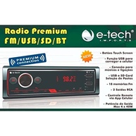 Rádio MP3 E-Tech Imports Linha Premium 1 Din: Som e Conectividade Total - imagem 5