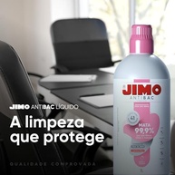 JIMO Antibac Líquido Desinfetante 99,9% Contra Bactérias, Vírus e Fungos - Rosa e Jasmim 1L - imagem 4