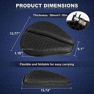Almofada de Assento Gel Moto 3D Favo de Mel: Conforto e Absorção de Choque para Viagens Longas - imagem 3