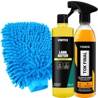 Kit Completo Limpeza Automotiva: Cera Tok Final Vonixx, Shampoo Lava Autos Vintex e Luva Tentáculos - imagem 2