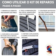 Kit Essencial: Reparo Rápido de Pneus com Maleta e Macarrão para Carros e Motos - imagem 5