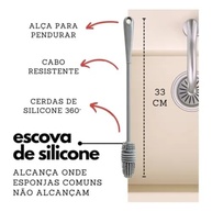 Escova de Silicone Premium para Limpeza Profunda de Garrafas, Mamadeiras e Copos - imagem 3