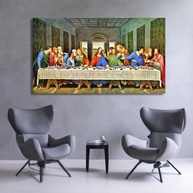 Quadro Santa Ceia Grande 60x90cm - Tela em MDF com Tecido Canvas e Borda Infinita - imagem 3