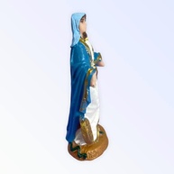Imagem de Santa Católica em Resina 8 cm - Medalha Milagrosa - Decoração e Fé - imagem 2