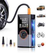 Compressor de Ar Portátil 150 PSI: Inflador de Pneu Sem Fio com Medidor Digital e Luz LED - imagem 2