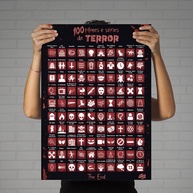 Raspadinha dos 100 Melhores Filmes e Séries de Terror - Pôster Exclusivo com Design Premium - imagem 1