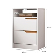 Mesa de Cabeceira Sole com 2 Gavetas e Nicho – Design Moderno em Branco e Freijó - imagem 3