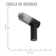 Aspirador Portátil Mini 3em1 USB Recarregável: Limpeza Sem Fio para Carro e Casa | RVR Shop Premium - imagem 4