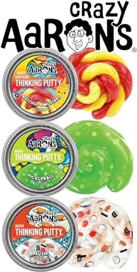 Matty's Toy Stop Crazy Aaron'S Putty Mini Latas Ketchup E Mostarda, Pickleball E Sushi Conjunto de Presente Pacote com 3 (13,3 G Cada) - imagem 2