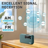 Mini Rádio SEANCHEER 799 AM/FM: Som Claro e Portabilidade Total com Bateria! - imagem 5