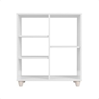 Estante Livreiro Luxo com Nichos Branco – Organização Moderna e Elegante - imagem 4