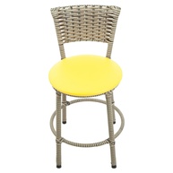 Banqueta Baixa Encapada Amarela - Ideal para Cozinha e Área Gourmet Moderna - imagem 1