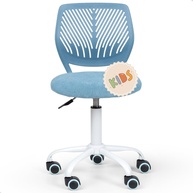 Cadeira Kids and Teens Giratória Tela Mesh Moderna Azul - Conforto e Estilo para Estudo e Lazer - imagem 1