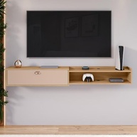 Rack Bancada Suspensa 1.8m Home Supremo King - Estante Moderna para TV até 70" com Porta e Nichos - imagem 3