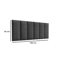 Cabeceira de Cama Queen Size 1,60x45 Cinza Ane - Modernidade e Conforto para seu Quarto - imagem 3